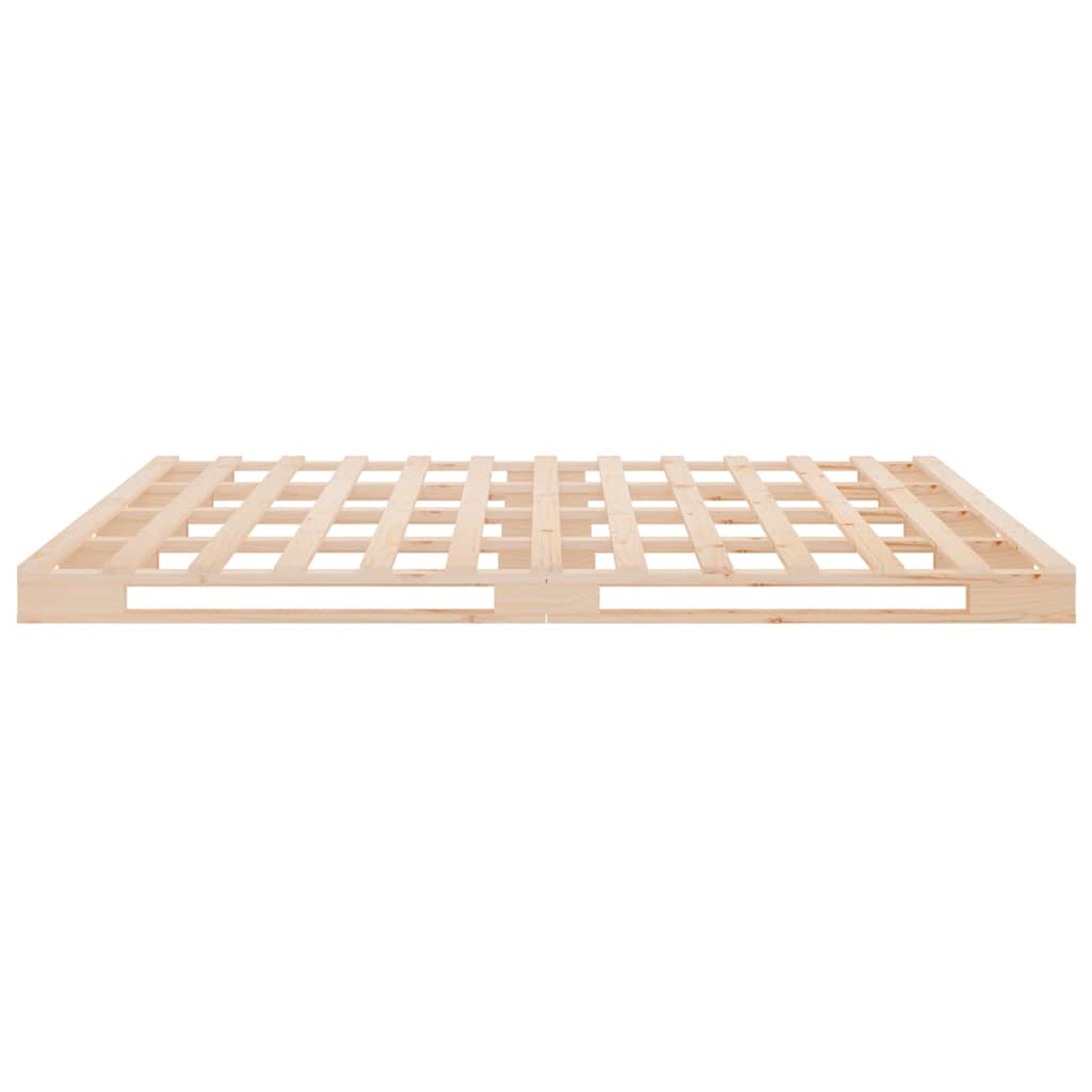 Pallet Bed without Mattress Solid Wood Length Natural