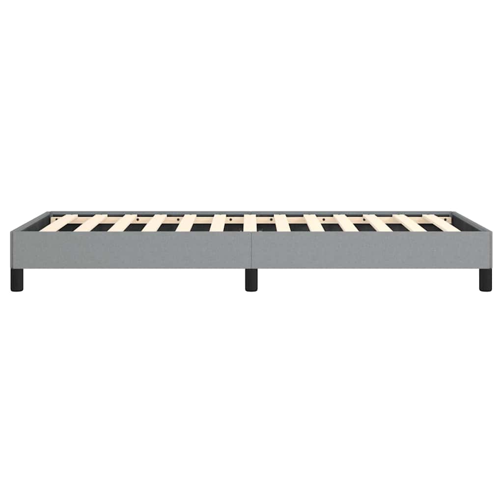 vidaXL Bed Frame without Mattress Light Grey 100x203 cm Twin XL Fabric 6