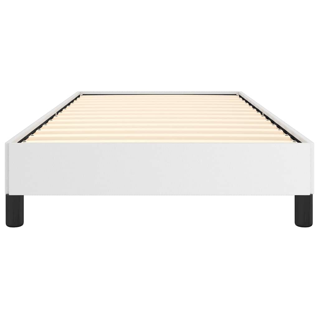 vidaXL Bed Frame without Mattress White 100x203cm Twin XL Faux Leather 6