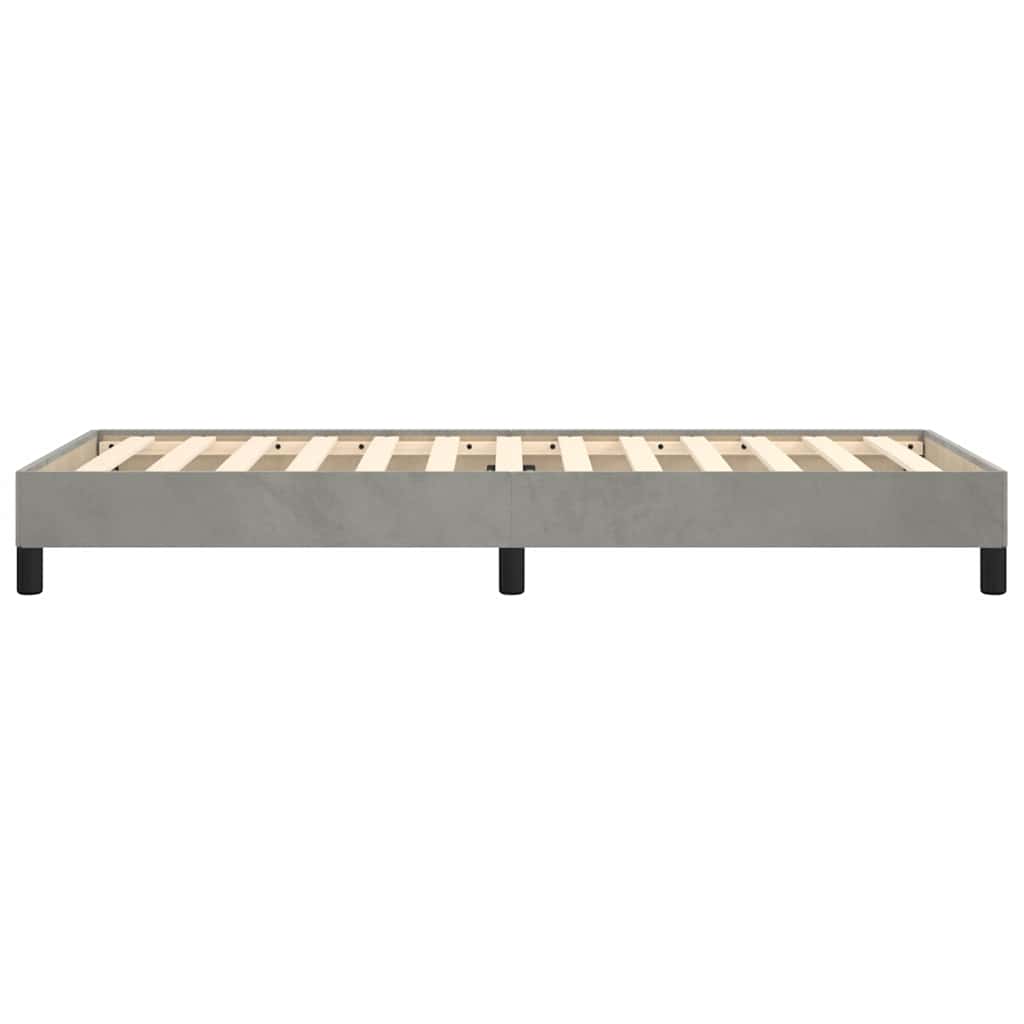vidaXL Bed Frame without Mattress Light Grey 90x190 cm Single Single Velvet 6