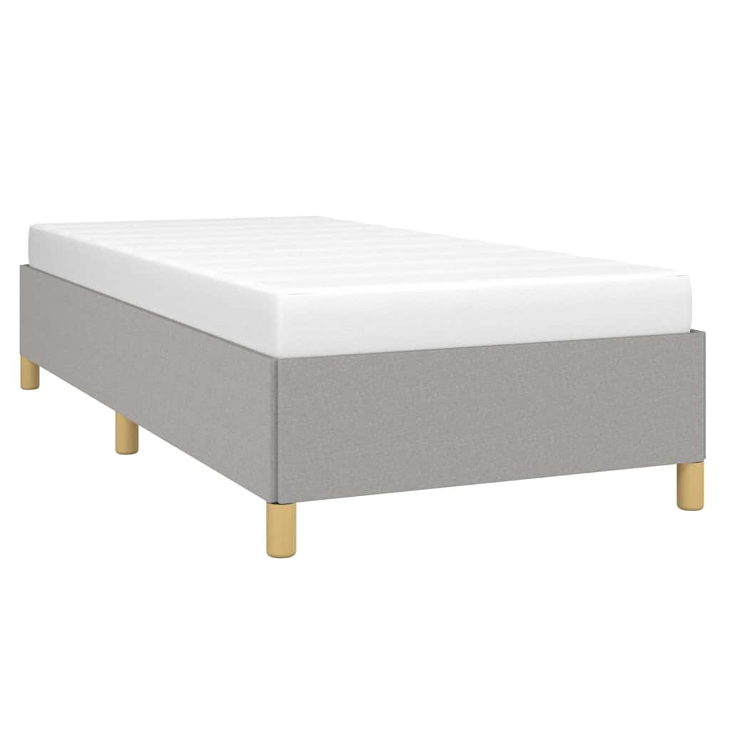 Bed Frame without Mattress 135x190 cm Double Fabric Light grey 35 cm