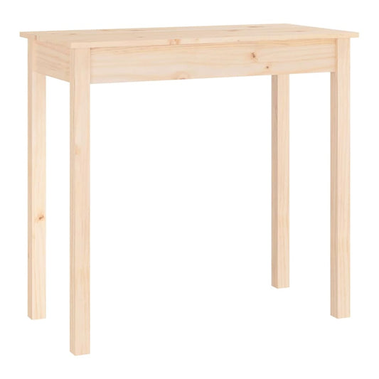 Console Table 80x40x75 cm Solid Wood Pine Natural 80 cm
