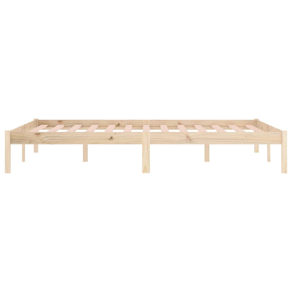 vidaXL Bed Frame without Mattress 193x203 cm Solid Wood Pine King 6