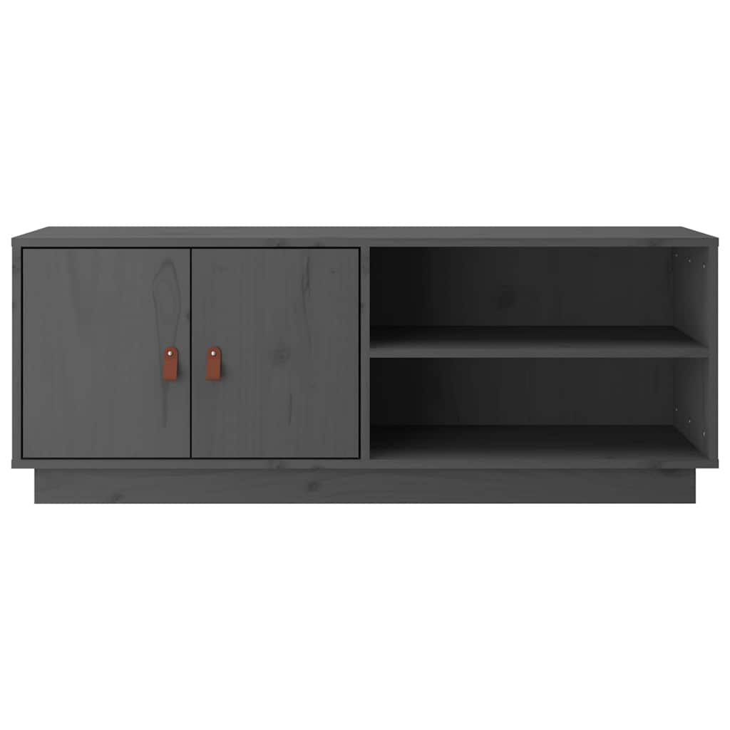vidaXL TV Cabinet Grey 105x34x40 cm Solid Wood Pine 6