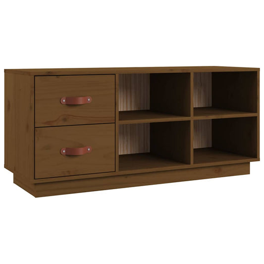 Shoe Bench 100x34x45 cm Solid Wood Pine Honey brown