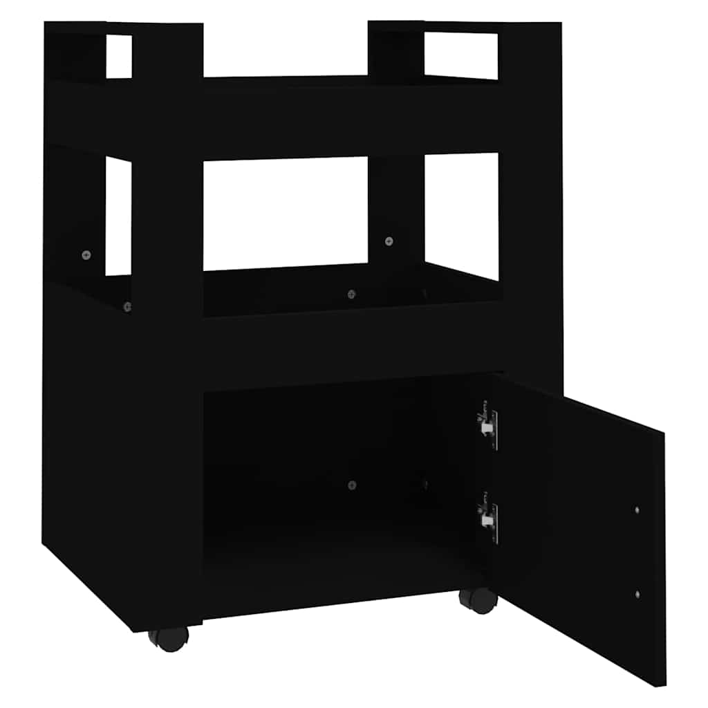 vidaXL Kitchen Trolley High Gloss White 60x45x80 cm Engineered Wood 6