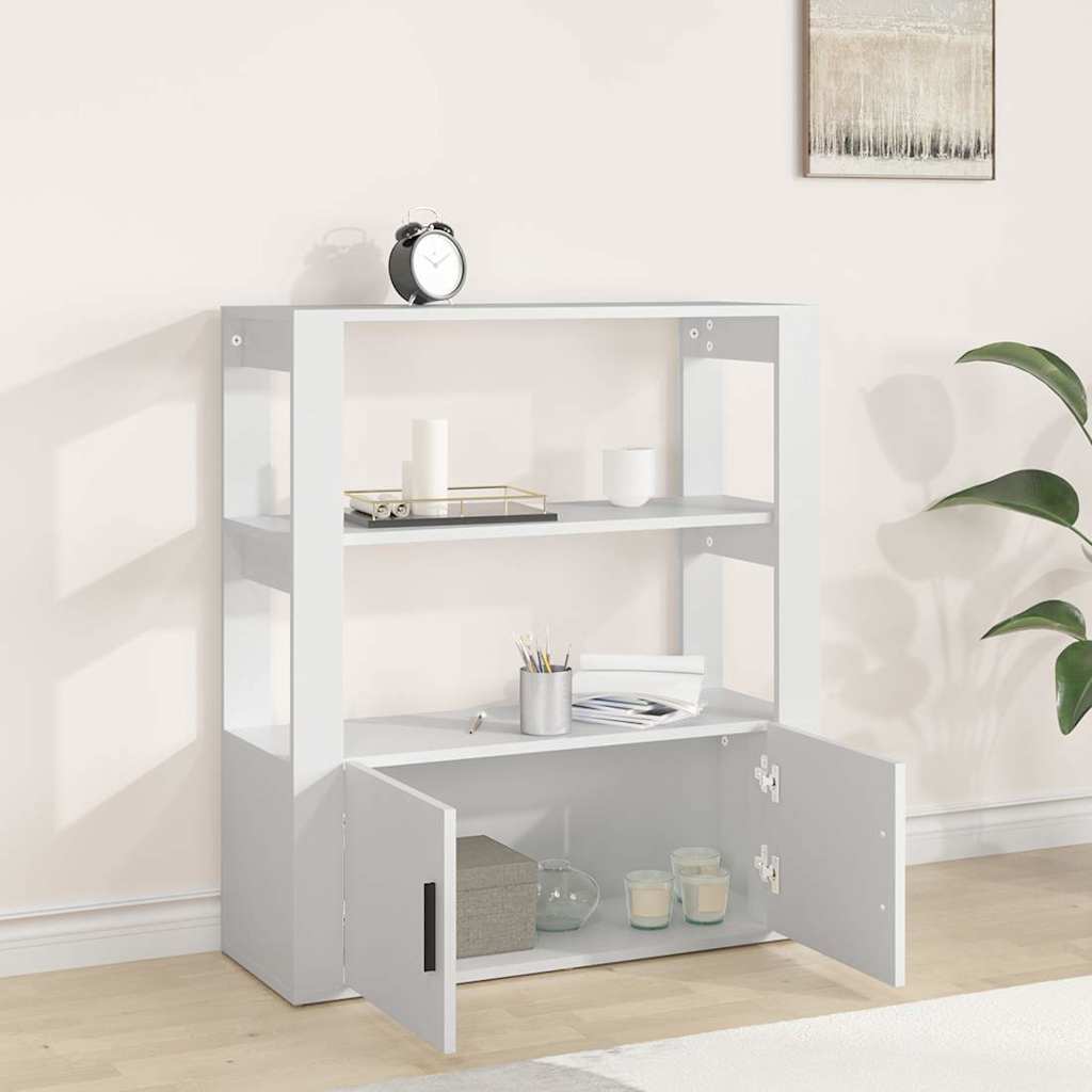Sideboard 80x30x90 cm Engineered Wood White