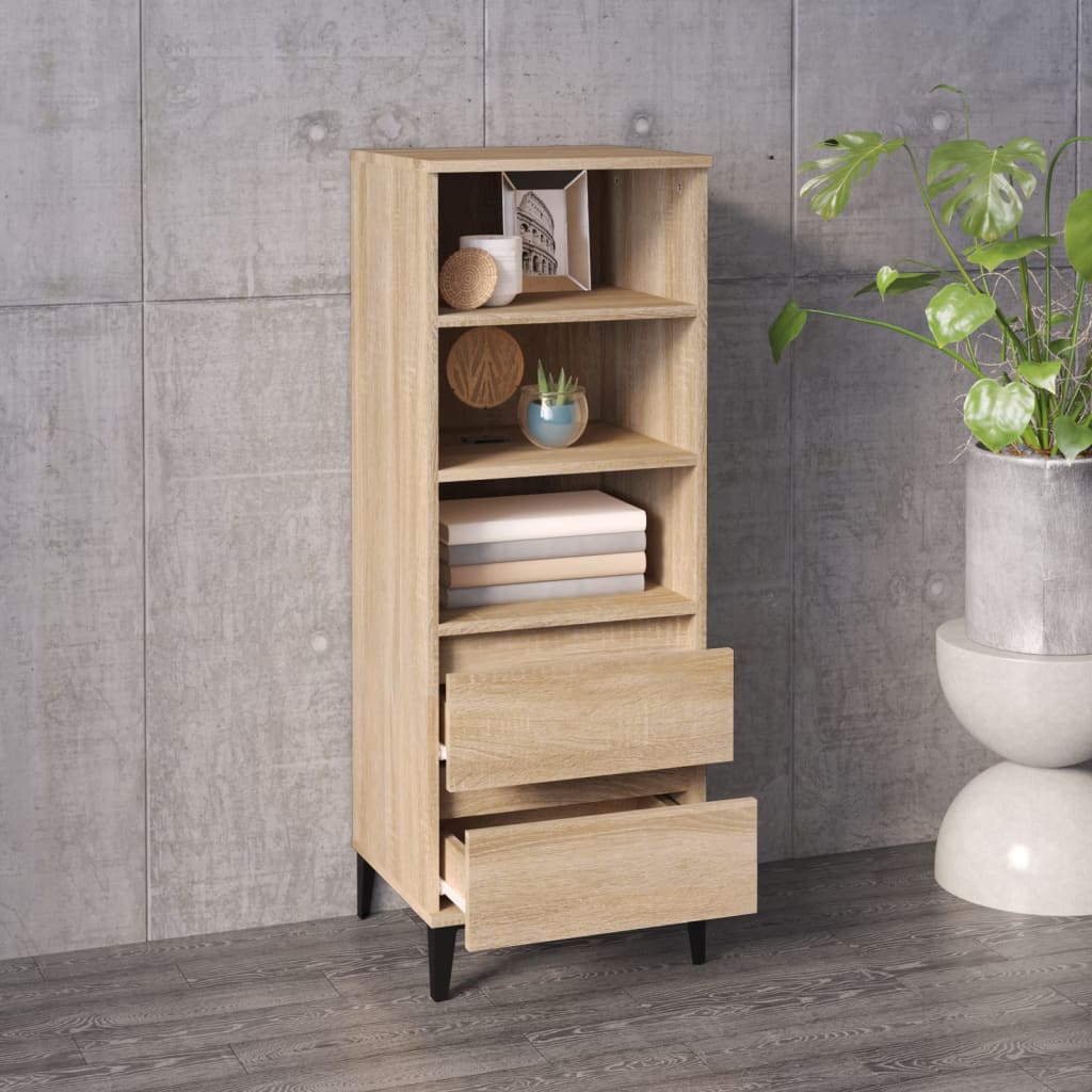 vidaXL Highboard Sonoma Oak 40x36x110 cm Engineered Wood 6