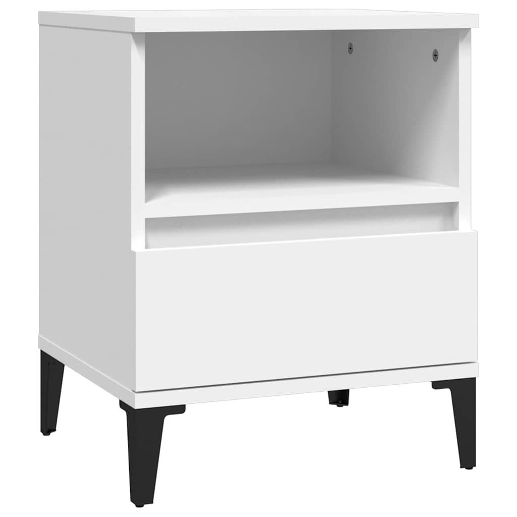 vidaXL Bedside Cabinets 2 pcs White 40x35x50 cm 6