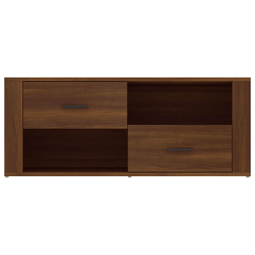 vidaXL TV Cabinet Brown Oak 100x35x40 cm Engineered Wood 6