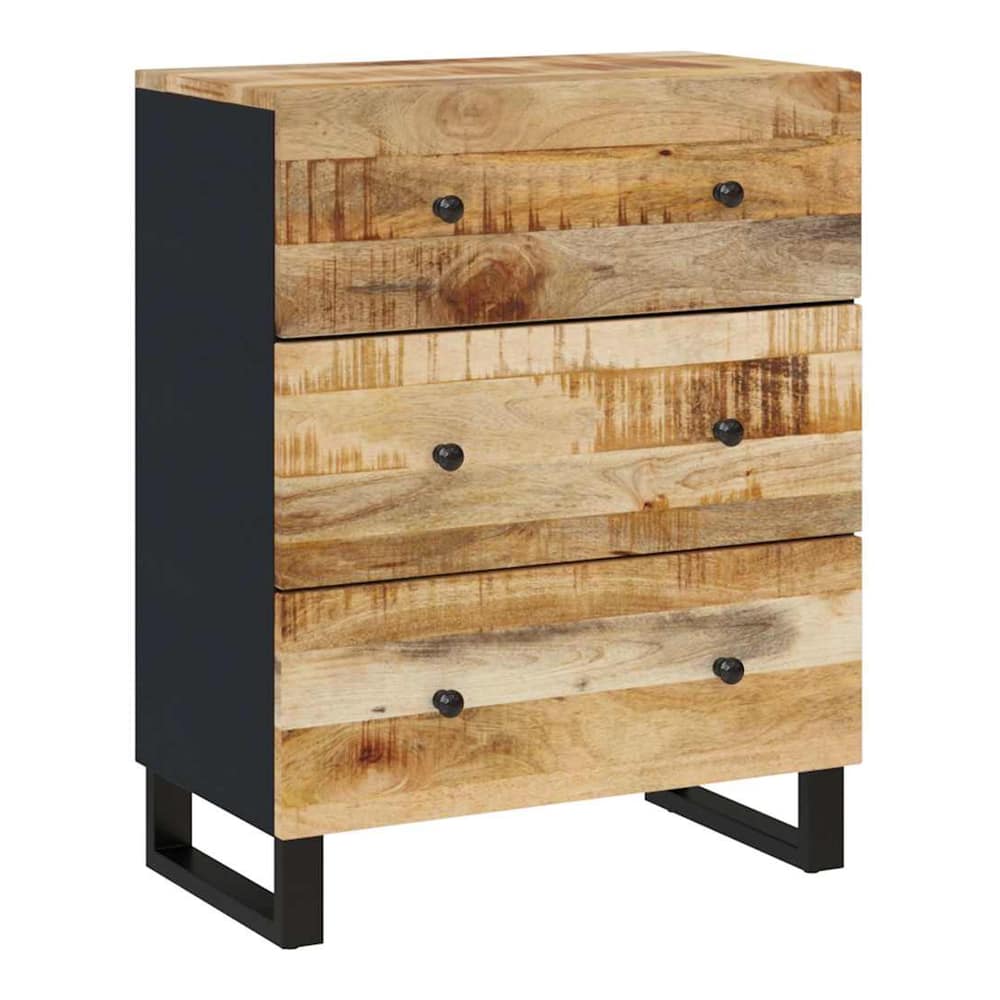 Sideboards 3 pcs Rough mango wood