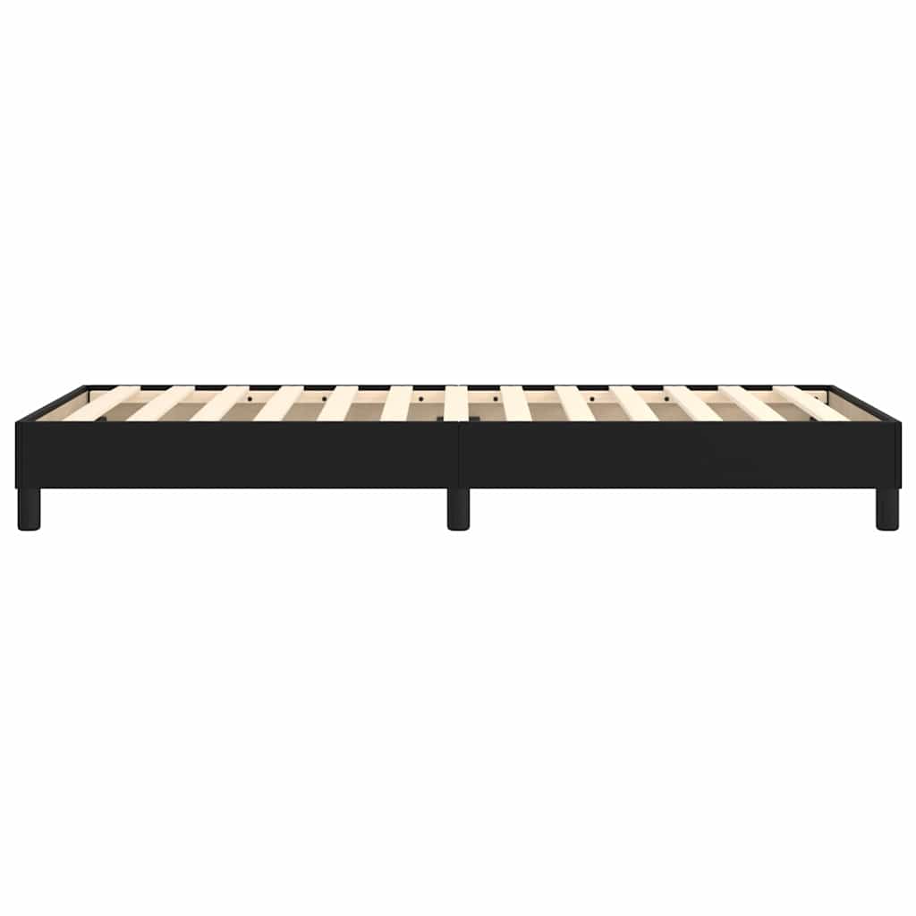 vidaXL Box Spring Bed Frame Black Single Faux Leather 6