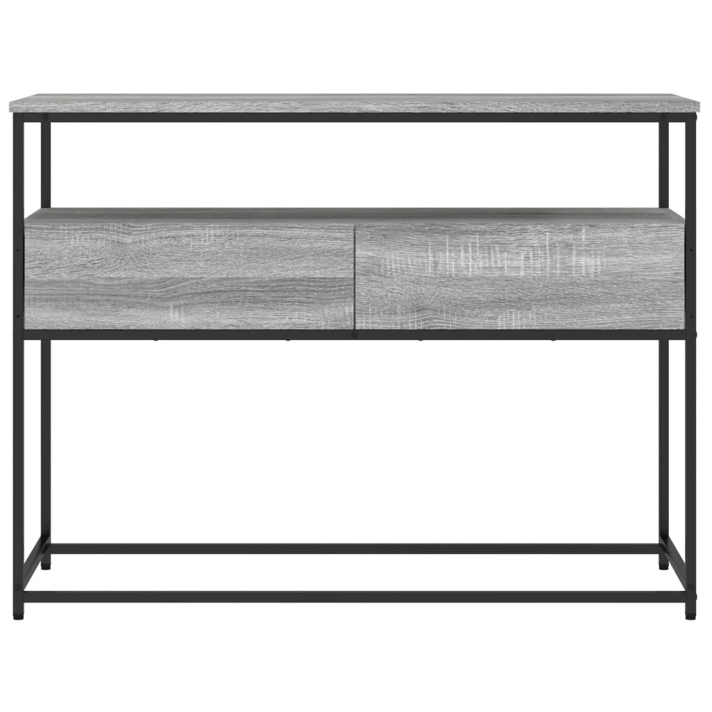 vidaXL Console Table Grey Sonoma 100x40x75 cm Engineered Wood 6