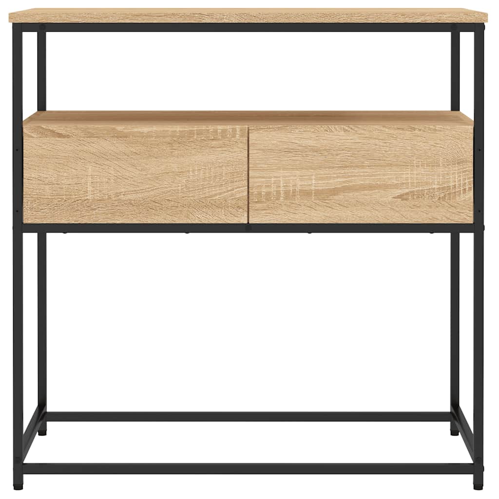 vidaXL Console Table Sonoma Oak 75x40x75 cm Engineered Wood 6