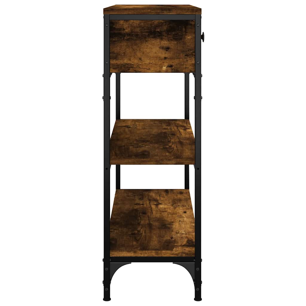 vidaXL Console Table Smoked Oak 72,5x25x75 cm Engineered Wood 6