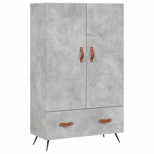 vidaXL Highboard Concrete Grey 69.5x31x115 cm Engineered Wood 2