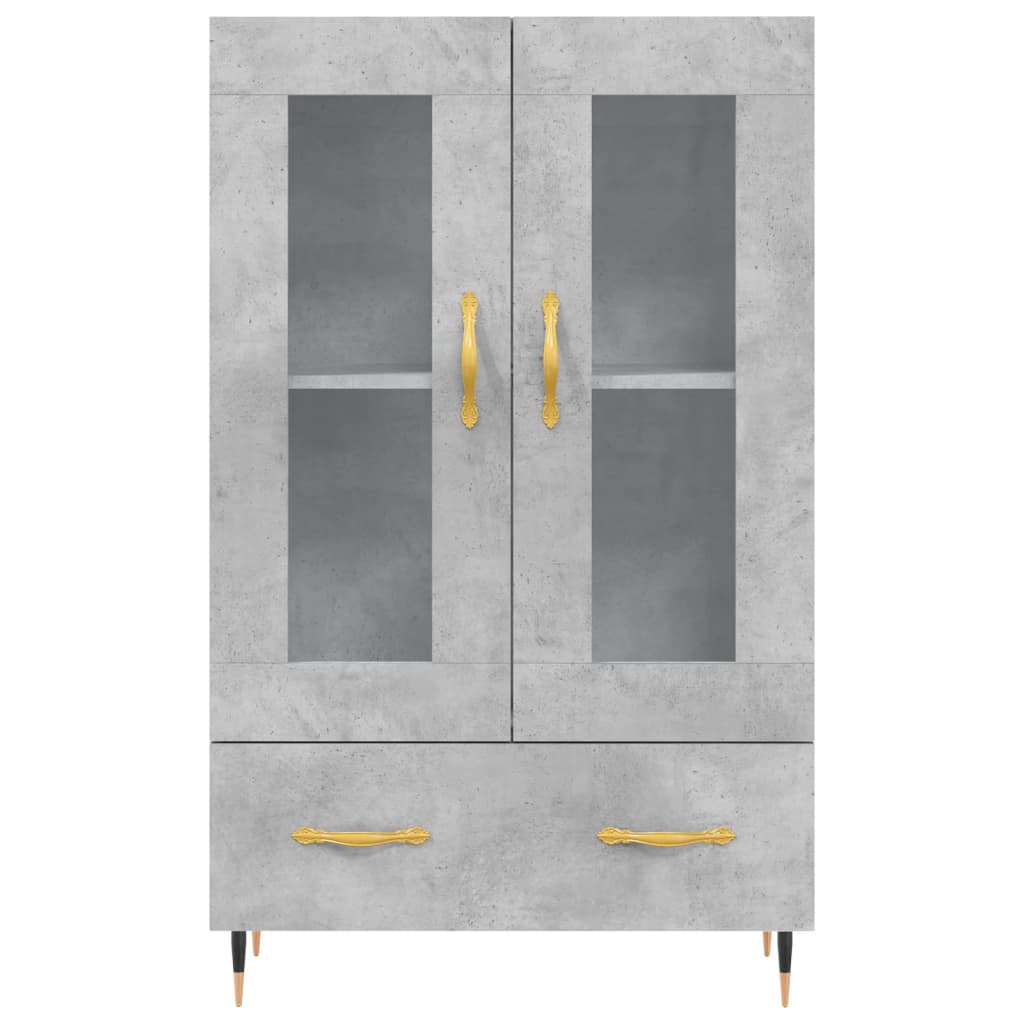 vidaXL Highboard Concrete Grey 69.5x31x115 cm Engineered Wood 6