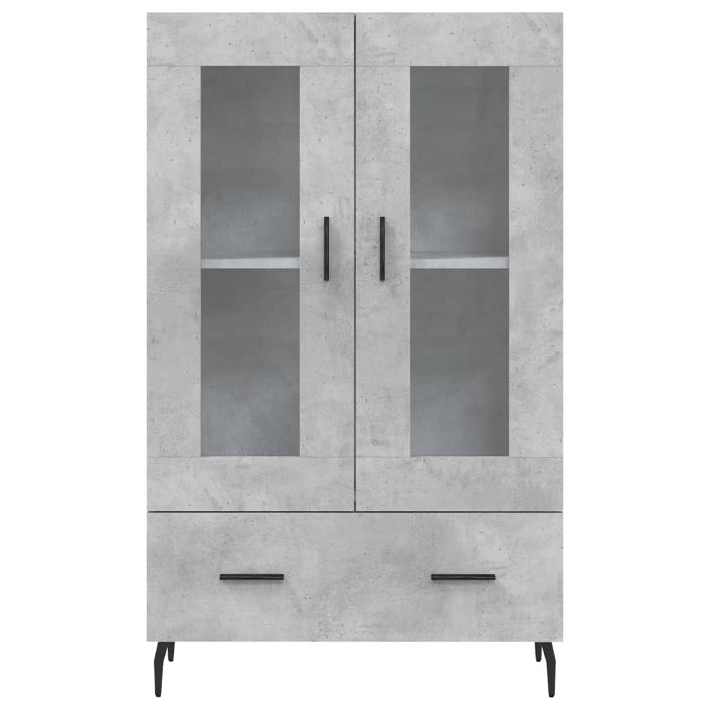 vidaXL Highboard Concrete Grey 69.5x31x115 cm Engineered Wood 6