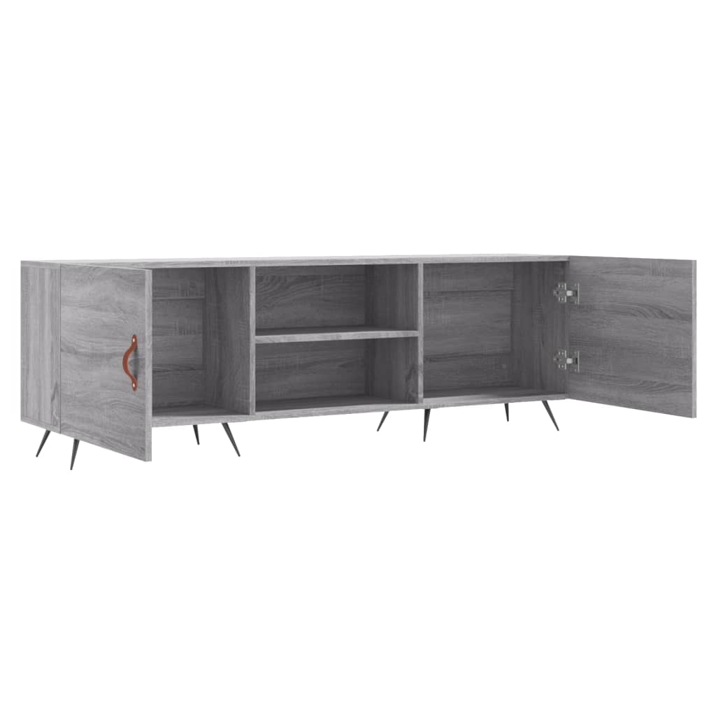 vidaXL TV Cabinet Grey Sonoma 150x30x50 cm Engineered Wood 6