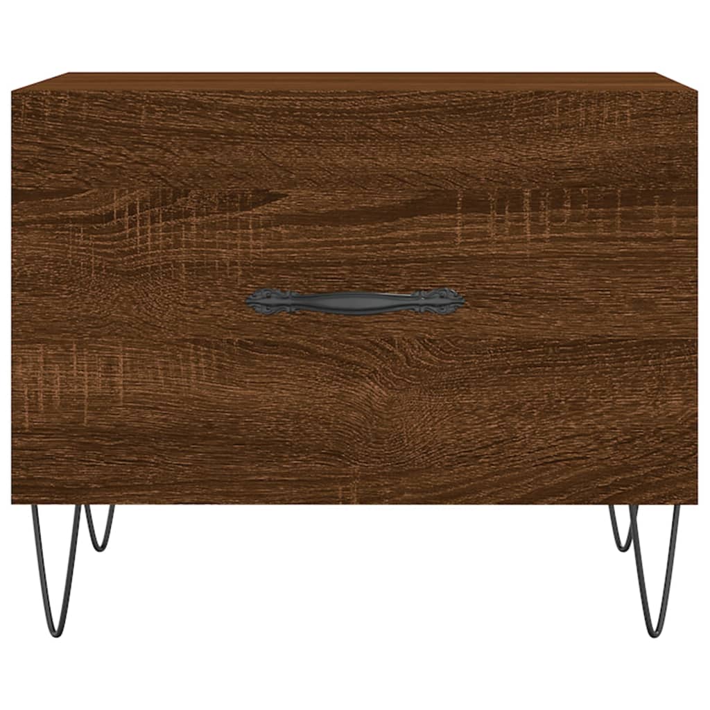vidaXL Coffee Tables 2 pcs Brown Oak 50x50x40 cm Engineered Wood 6