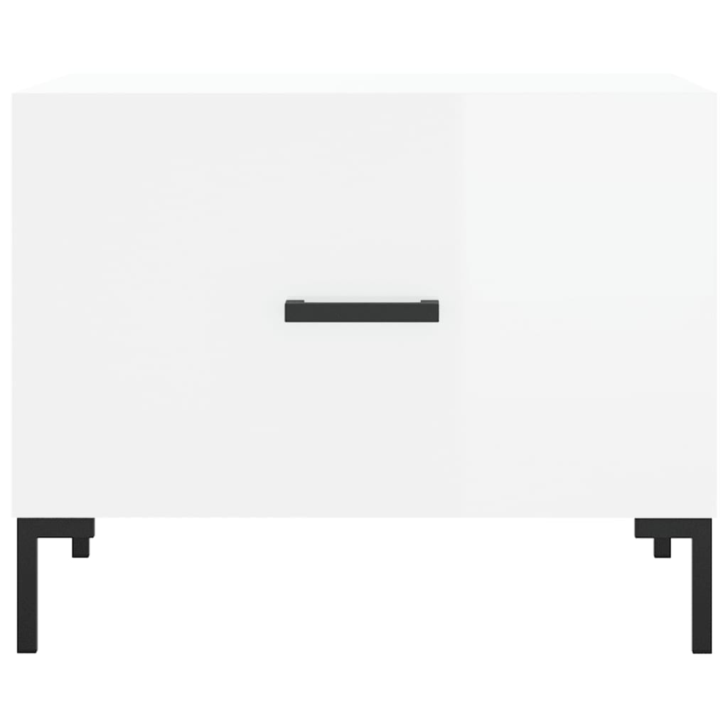 vidaXL Coffee Tables 2pcs High Gloss White 50x50x40 cm Engineered Wood 6