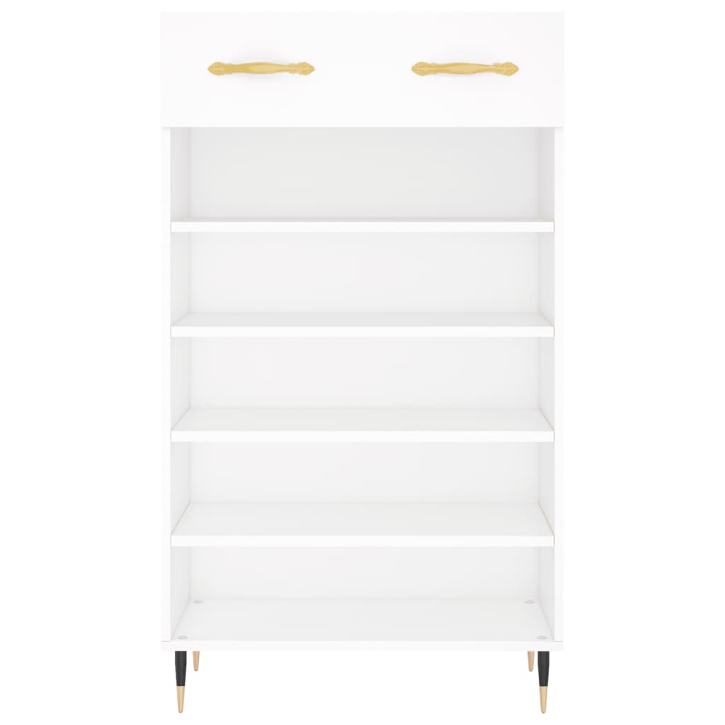 vidaXL Shoe Cabinet White 60x35x105 cm Engineered Wood 6