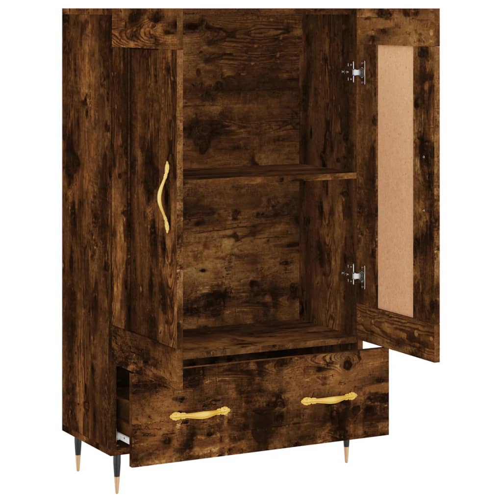 vidaXL Highboard Smoked Oak 69.5x31x115 cm Engineered Wood 6