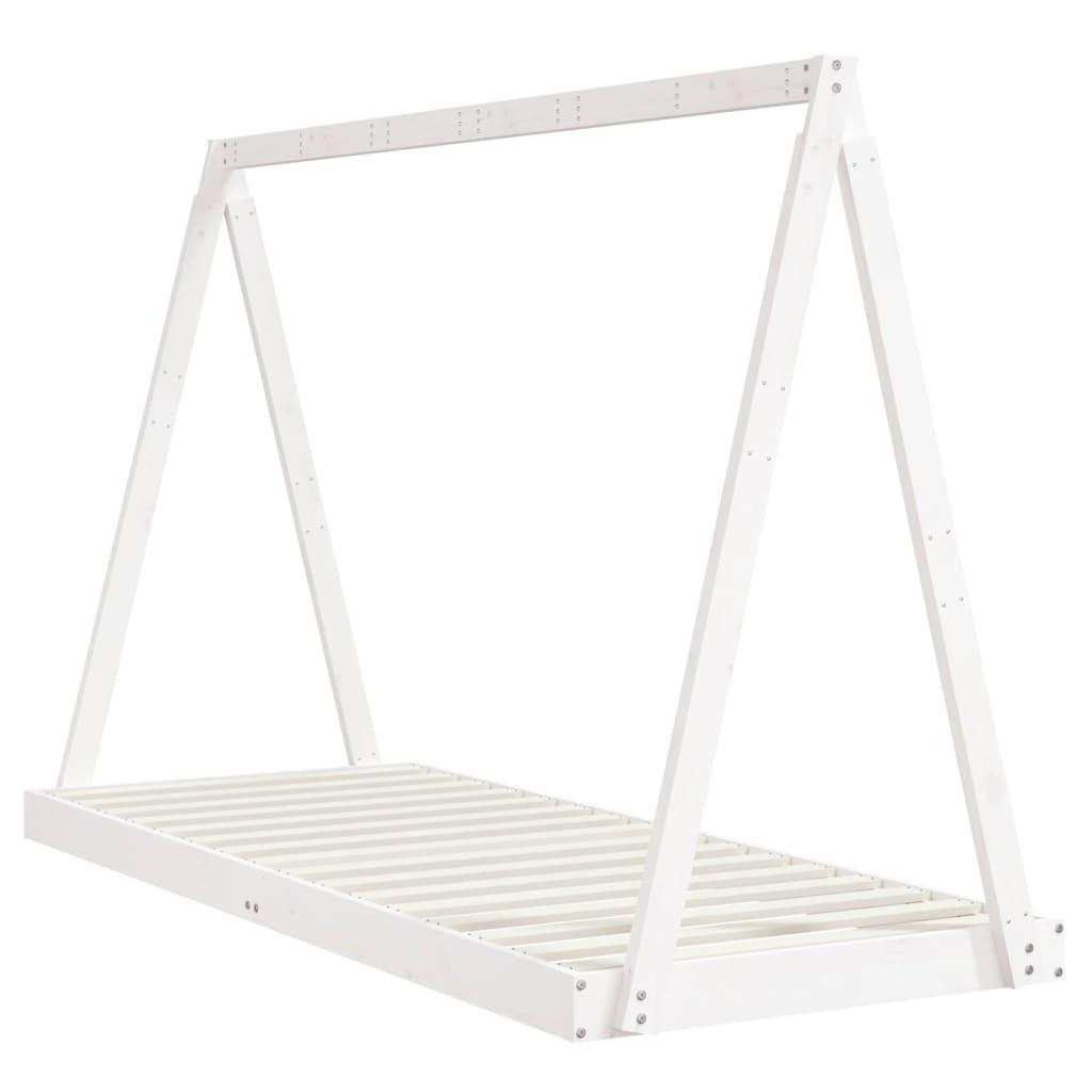 vidaXL Kids Bed Frame White 80x200 cm Solid Wood Pine 6