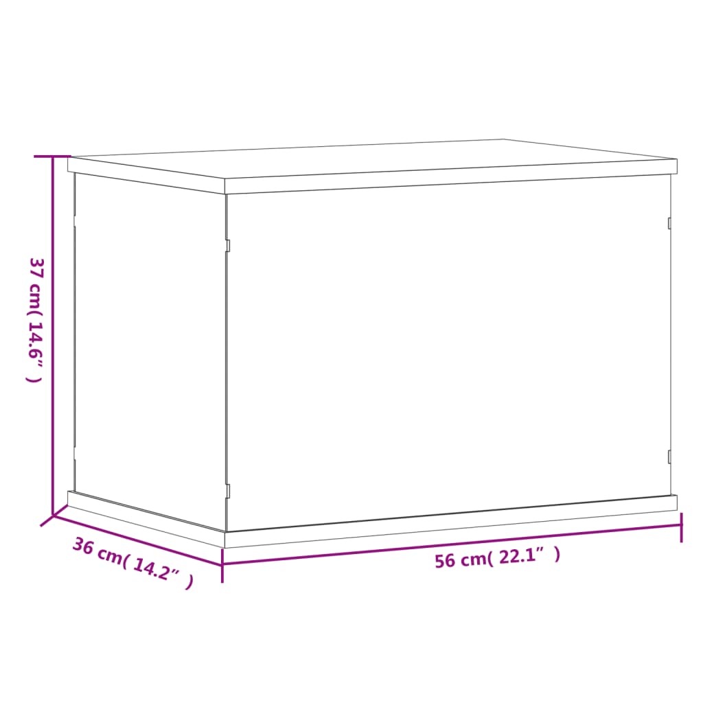 vidaXL Display Box Transparent 56x36x37 cm Acrylic 6