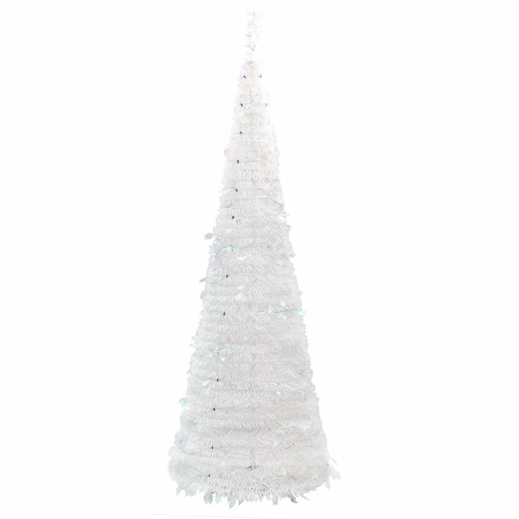 vidaXL Artificial Christmas Tree Pop-up 150 LEDs White 180 cm 6