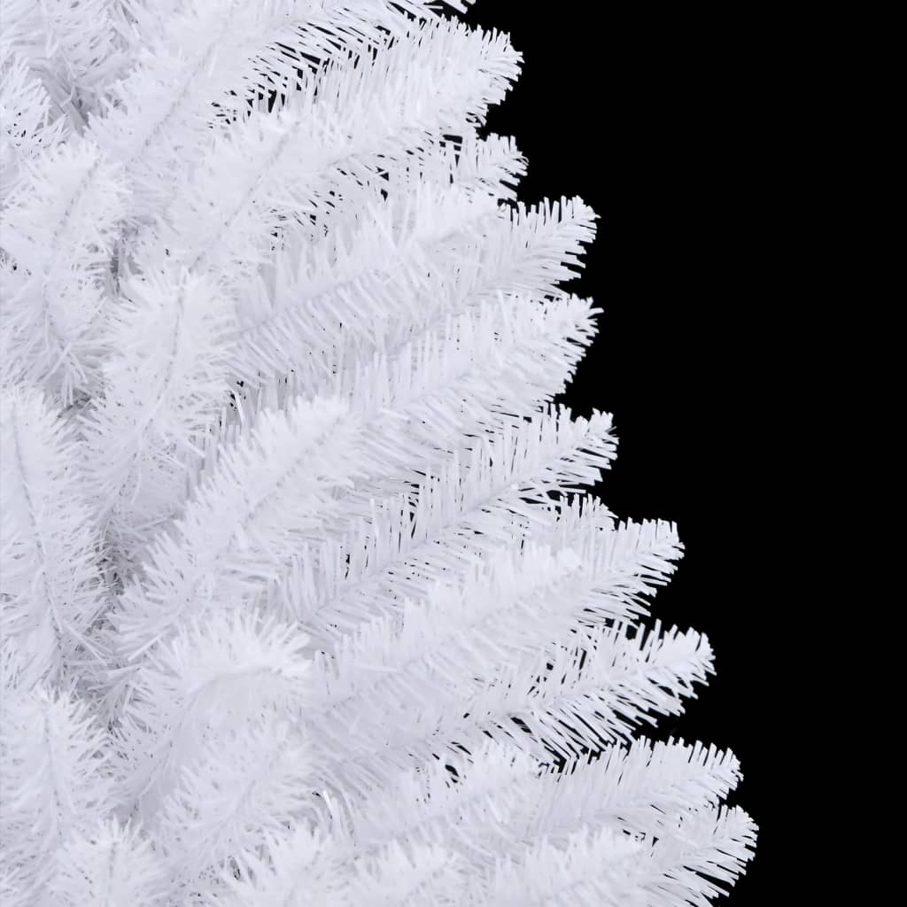 vidaXL Artificial Hinged Christmas Tree | White | PVC, metal | Medium 6