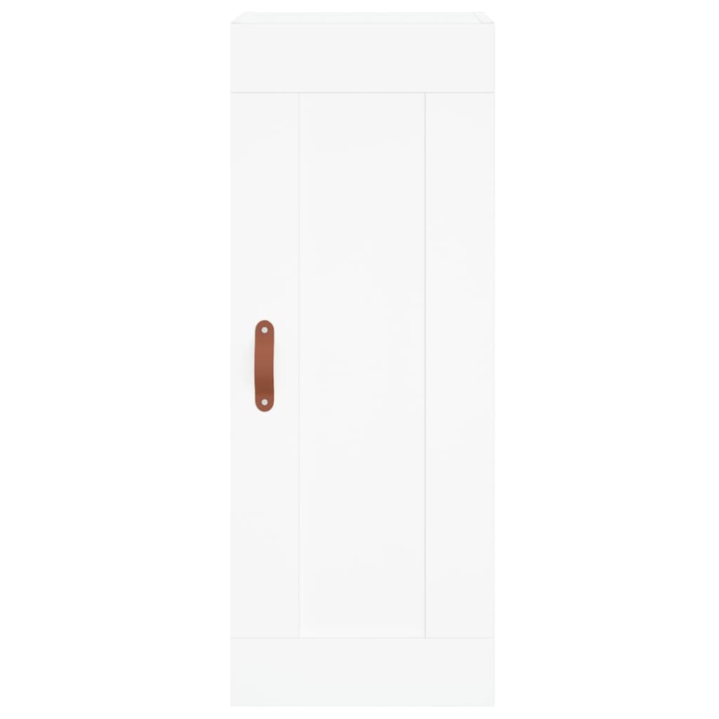 Highboard 34.5x34x180 cm Engineered Wood 1 Glass Door White