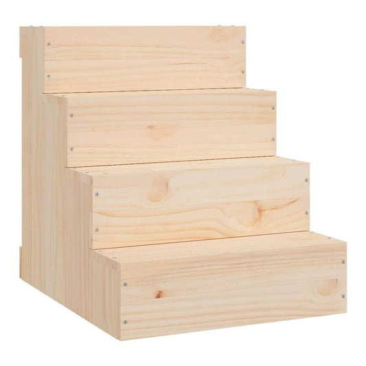 Pet Stair Solid Wood Pine Natural