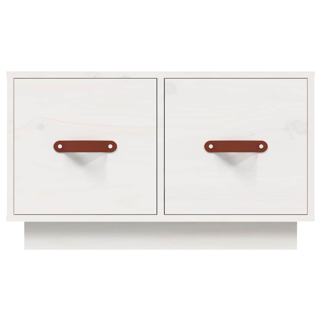 vidaXL Coffee Table White 60x53x35 cm Solid Wood Pine 6