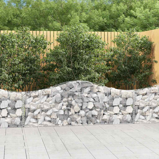 Arched Gabion Baskets Galvanised Iron 3 pcs 200 x 30 x 40/60 cm – 200 x 50 x 220/240 cm 200 x 30 x 60/80 cm