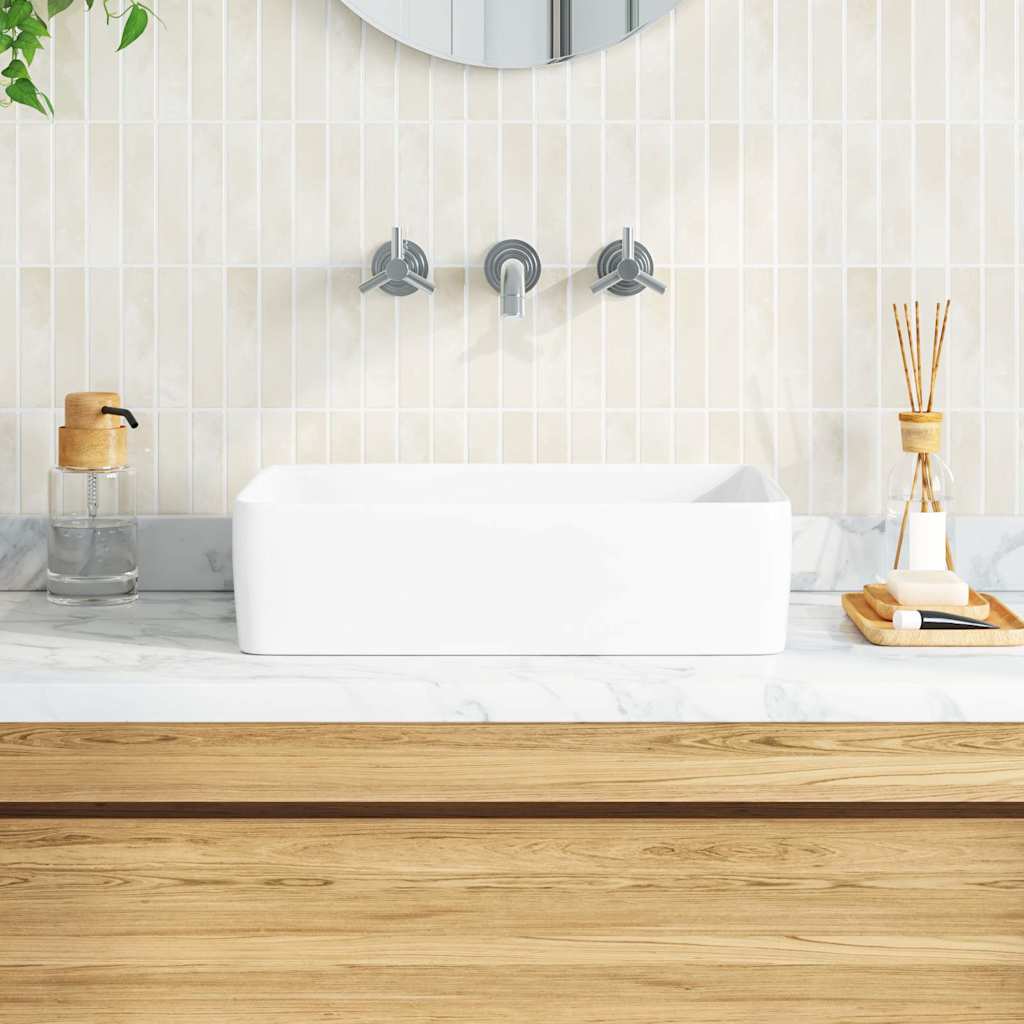 Wash Basin Ceramic White 48 cm 37 cm