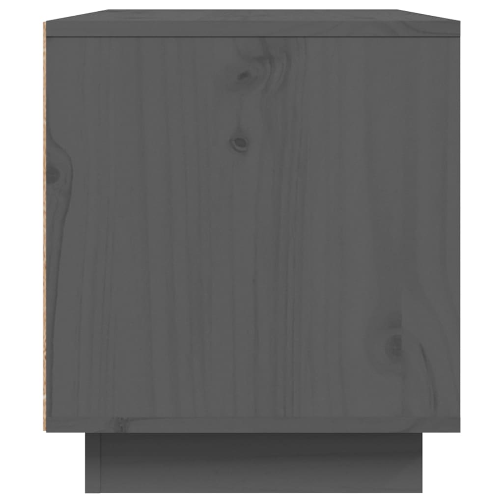 vidaXL TV Cabinet Grey 80x35x40.5 cm Solid Wood Pine 6