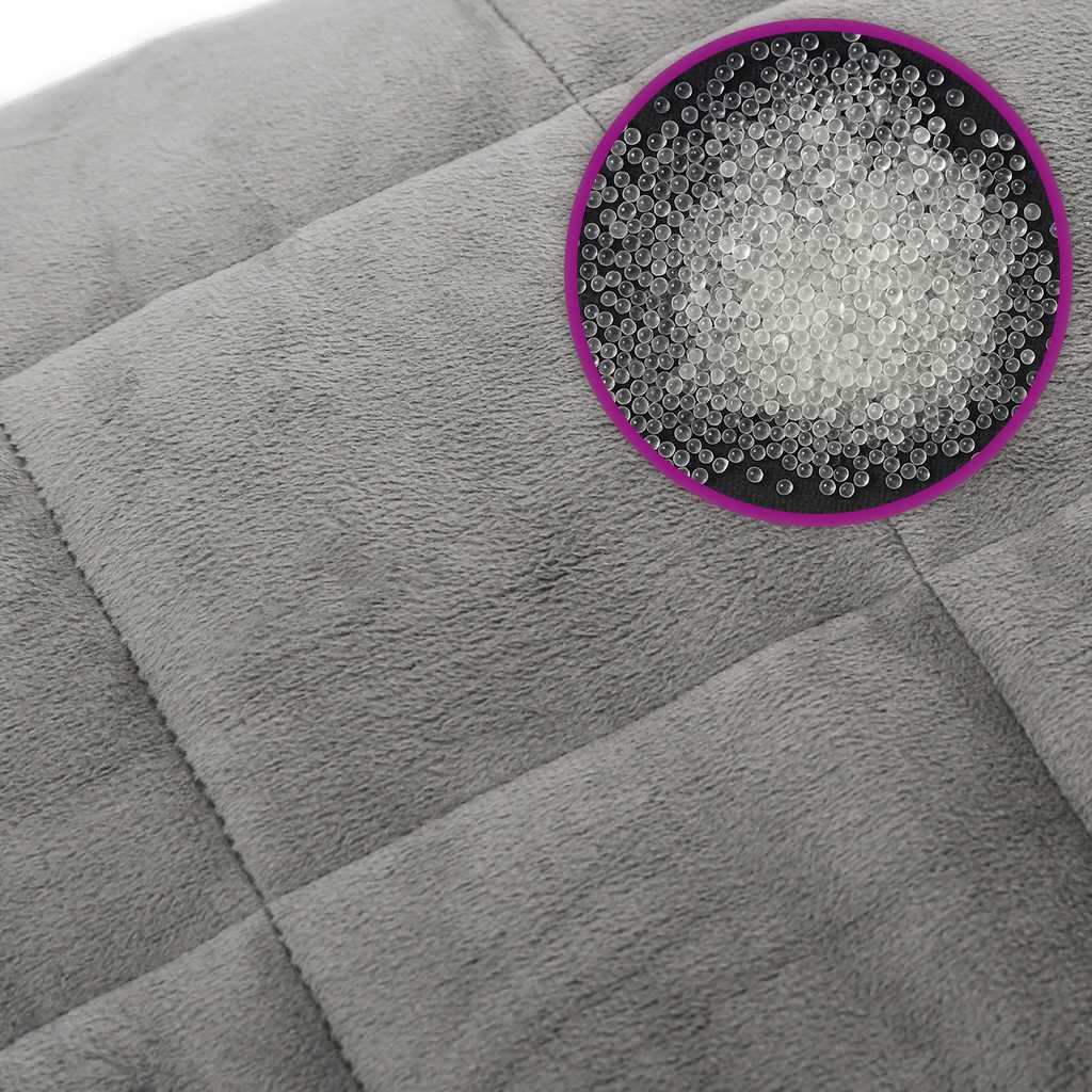 vidaXL Weighted Blanket Grey 200x225 cm 9 kg Fabric 6