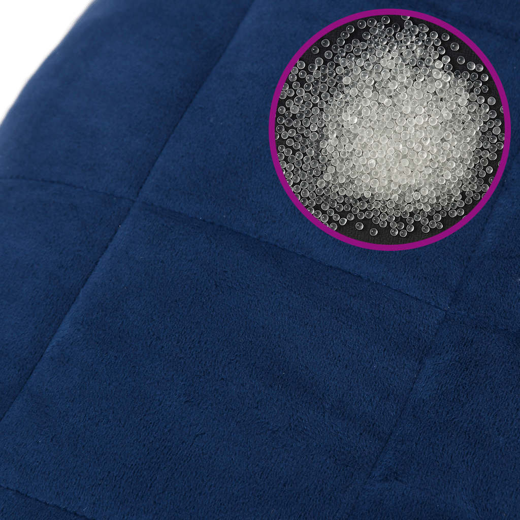 vidaXL Weighted Blanket Blue 200x225 cm 9 kg Fabric 6