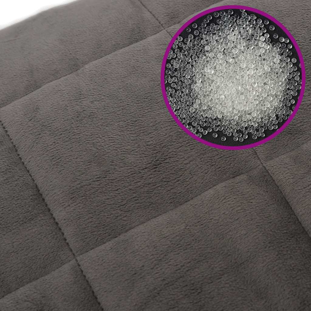 vidaXL Weighted Blanket Grey 200x225 cm 13 kg Fabric 6