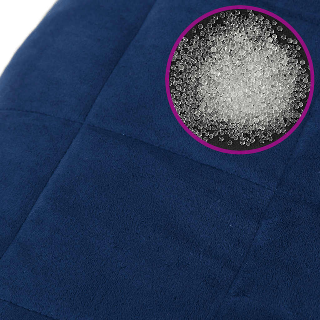 vidaXL Weighted Blanket Blue 200x225 cm 13 kg Fabric 6