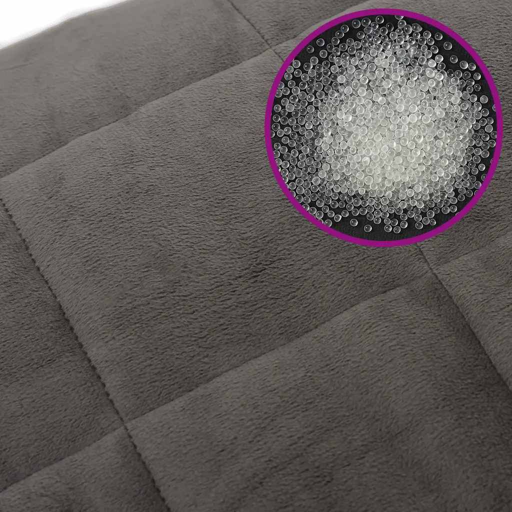 vidaXL Weighted Blanket with Cover Grey 120x180 cm 5 kg Fabric 6