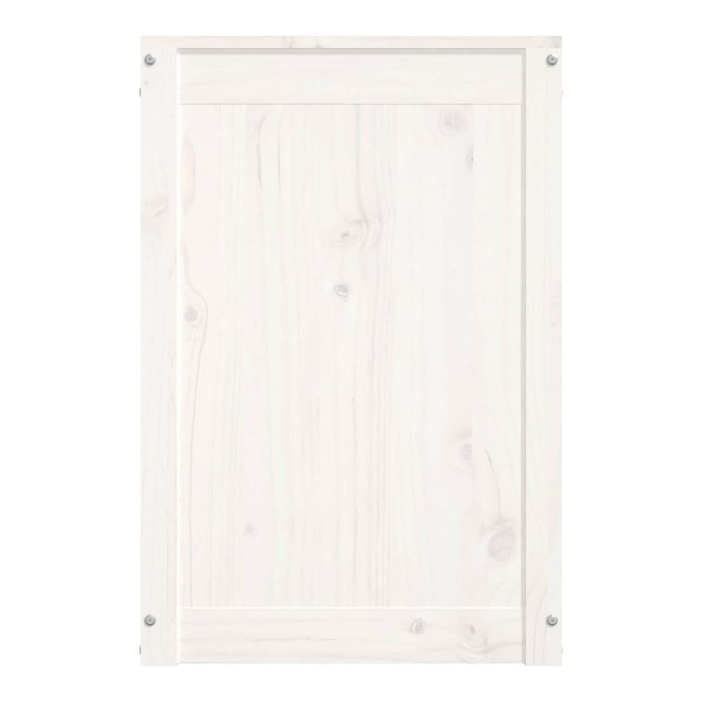 Laundry Box Solid Wood Pine White 44 x 44 x 66 cm