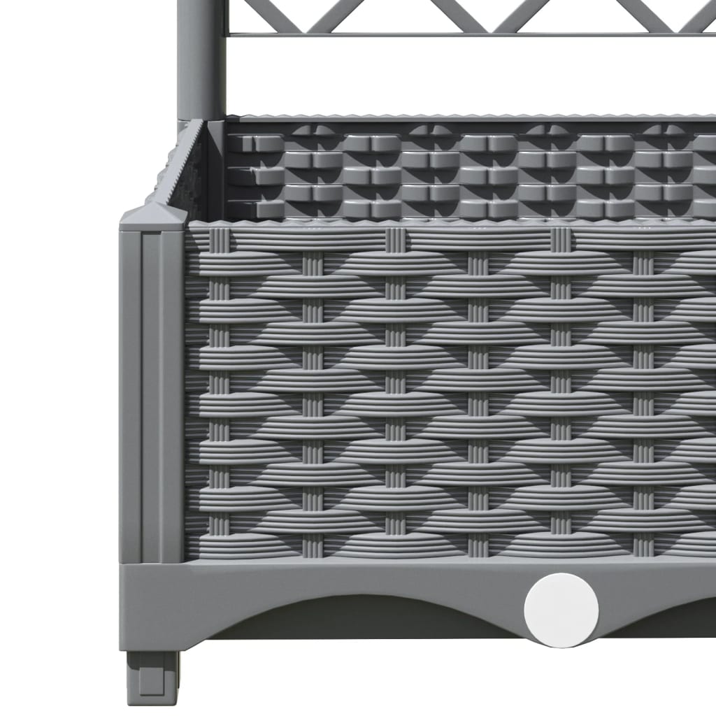 vidaXL Garden Planter Light Grey 80 x 40 x 121.5 cm 6