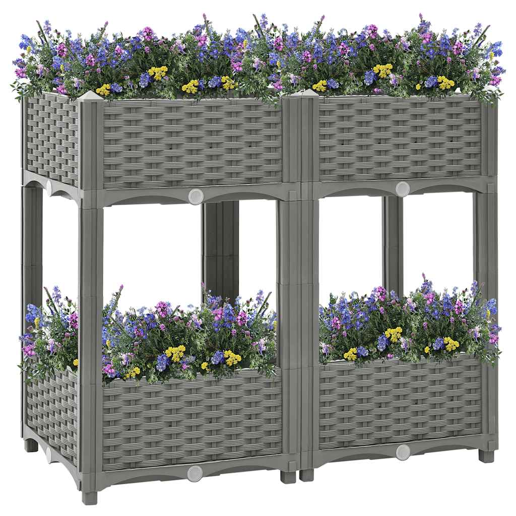 vidaXL Raised Bed 80x40x71 cm Polypropylene 6