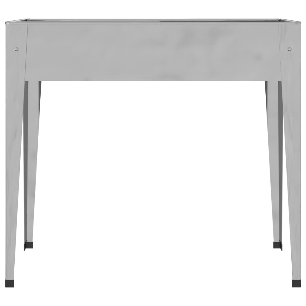vidaXL Garden Planters 2 pcs Galvanised Steel 6