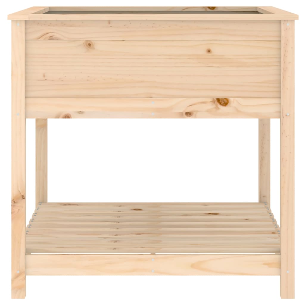 vidaXL Planter with Shelf 82.5x82.5x81 cm Solid Wood Pine 6