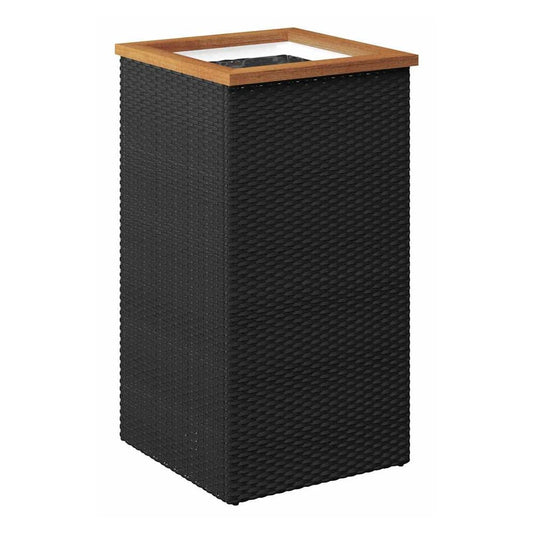 Planter Black Poly Rattan 40 cm 80 cm