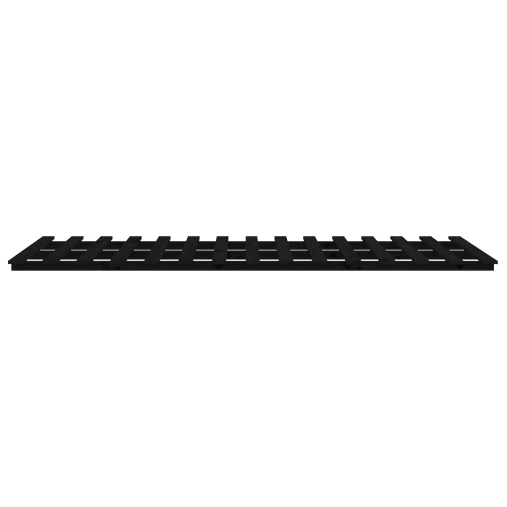 vidaXL Bed Frame without Mattress Black 90x190 cm Single Solid Wood Pine 6