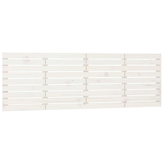 White slatted wooden headboard shown flat against a white background